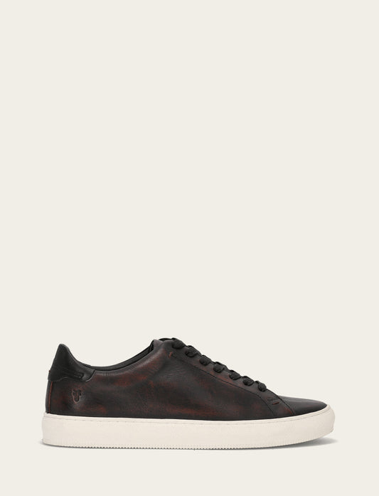 Frye Hot Sale - Men's Antiqued Black Astor Low Lace Slip On Sneakers