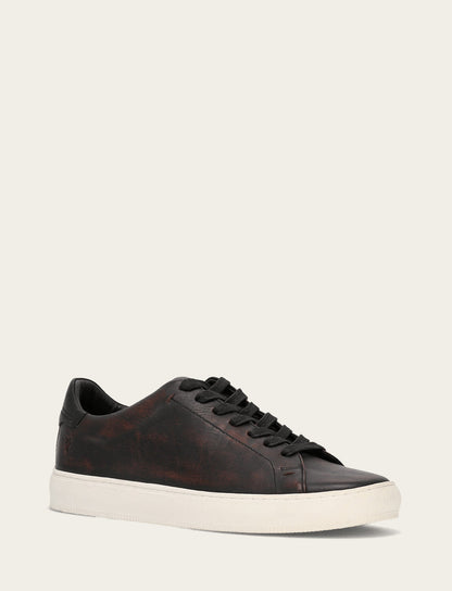 Frye Hot Sale - Men's Antiqued Black Astor Low Lace Slip On Sneakers