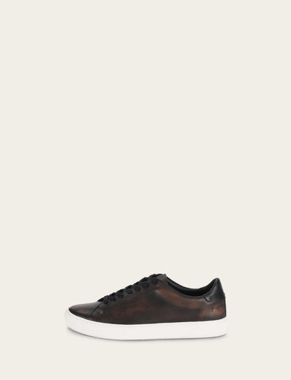 Frye Hot Sale - Men's Antiqued Black Astor Low Lace Slip On Sneakers