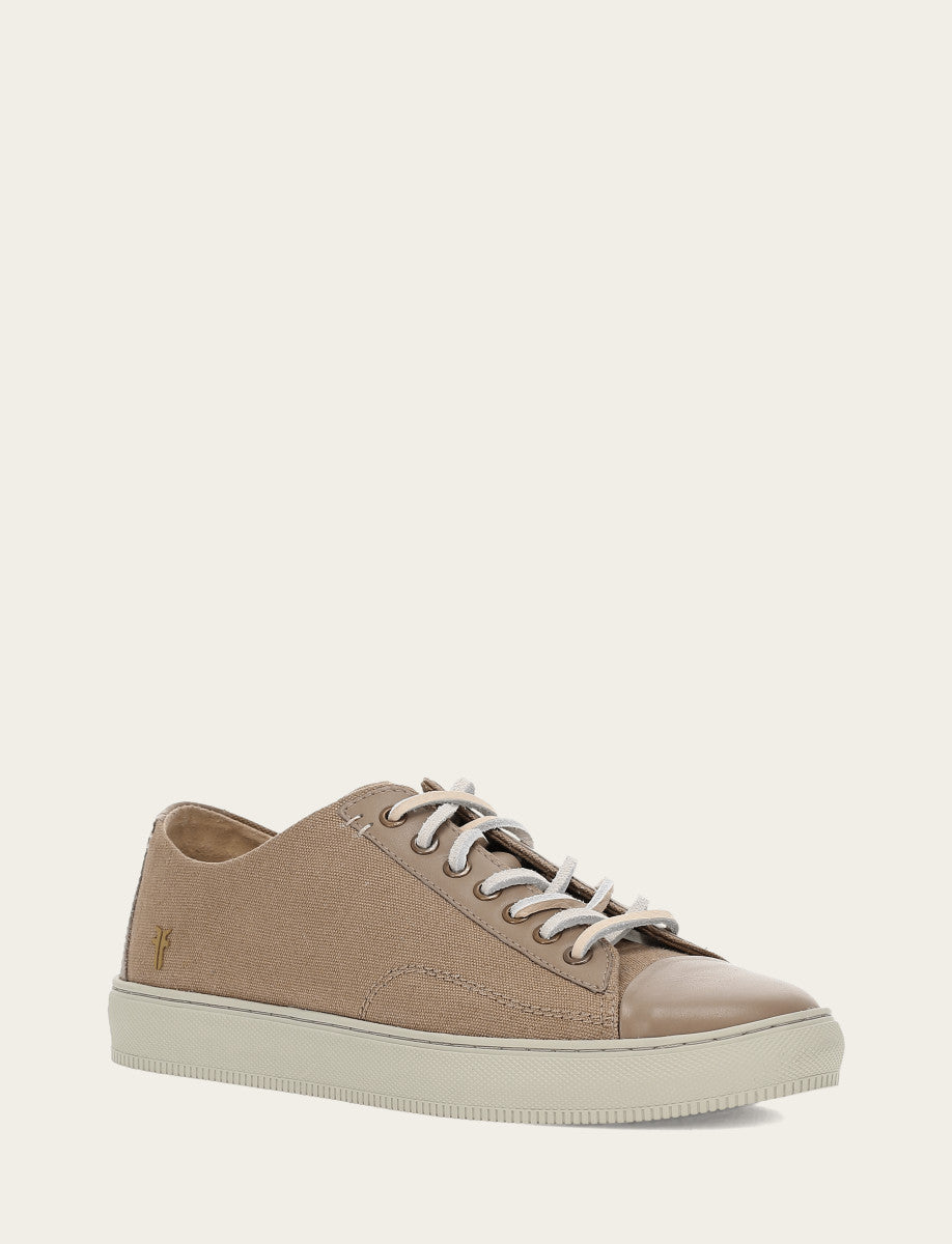 Frye Best Price - Men's Khaki Astor Cap Toe Low Lace Sneakers