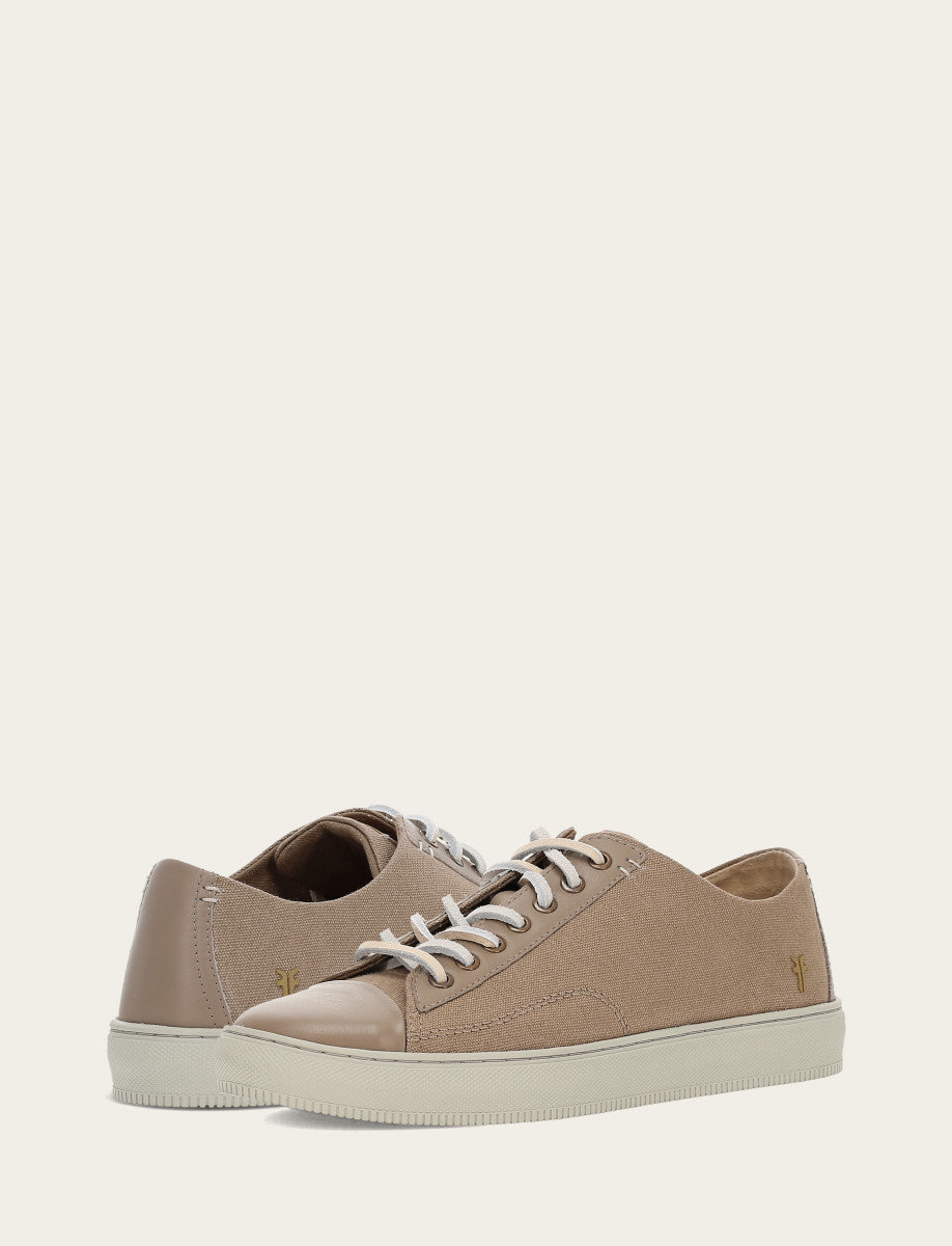Frye Best Price - Men's Khaki Astor Cap Toe Low Lace Sneakers