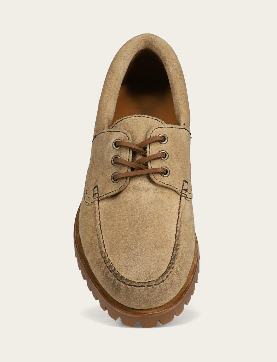 Frye Classic - Men's Desert Hudson Campmoc Lug Loafers