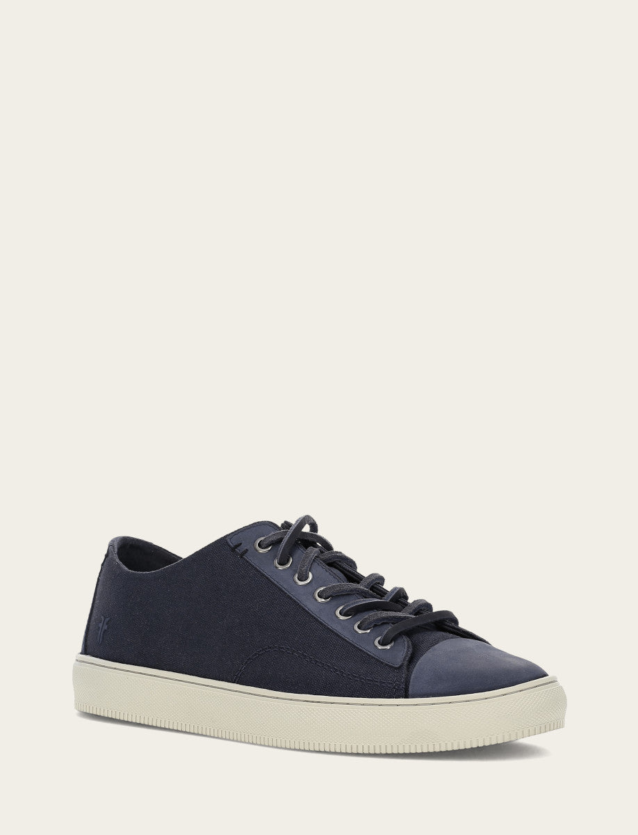 Frye Top Pick - Men's Indigo Astor Cap Toe Low Lace Sneakers