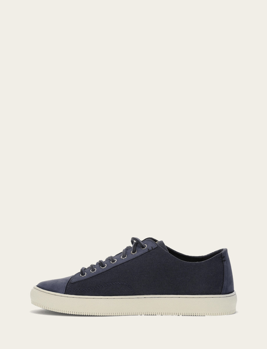 Frye Top Pick - Men's Indigo Astor Cap Toe Low Lace Sneakers
