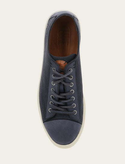 Frye Top Pick - Men's Indigo Astor Cap Toe Low Lace Sneakers