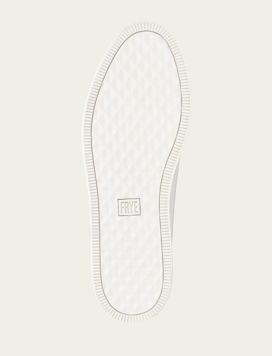 Frye Premium - Men's White Astor Cap Toe Low Lace Sneakers