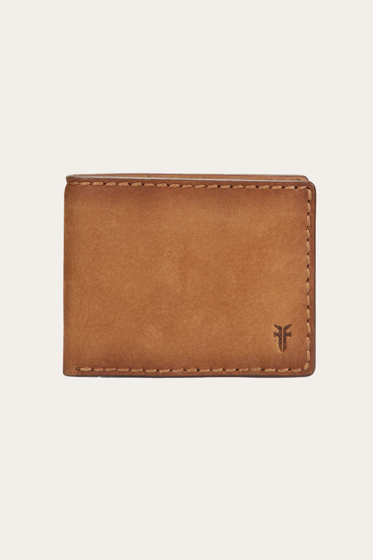 Frye Signature - Logan Nubuck Cognac Money Clip Card Case