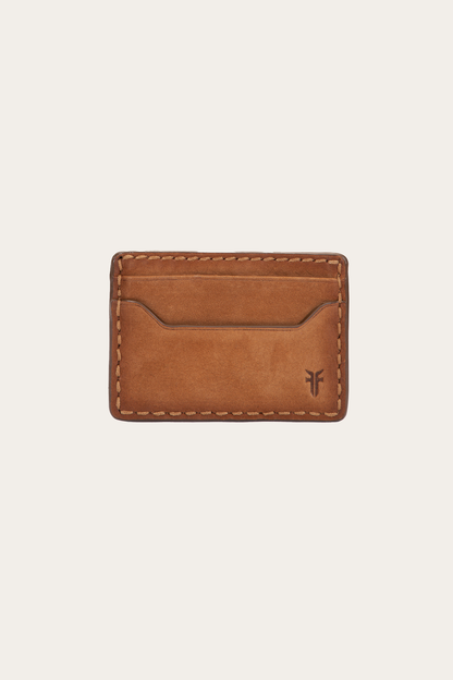 Frye Signature - Logan Nubuck Cognac Money Clip Card Case