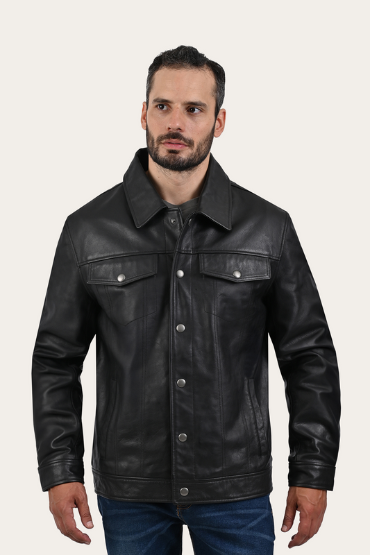 Frye Discount - Black Baxter Trucker Jacket