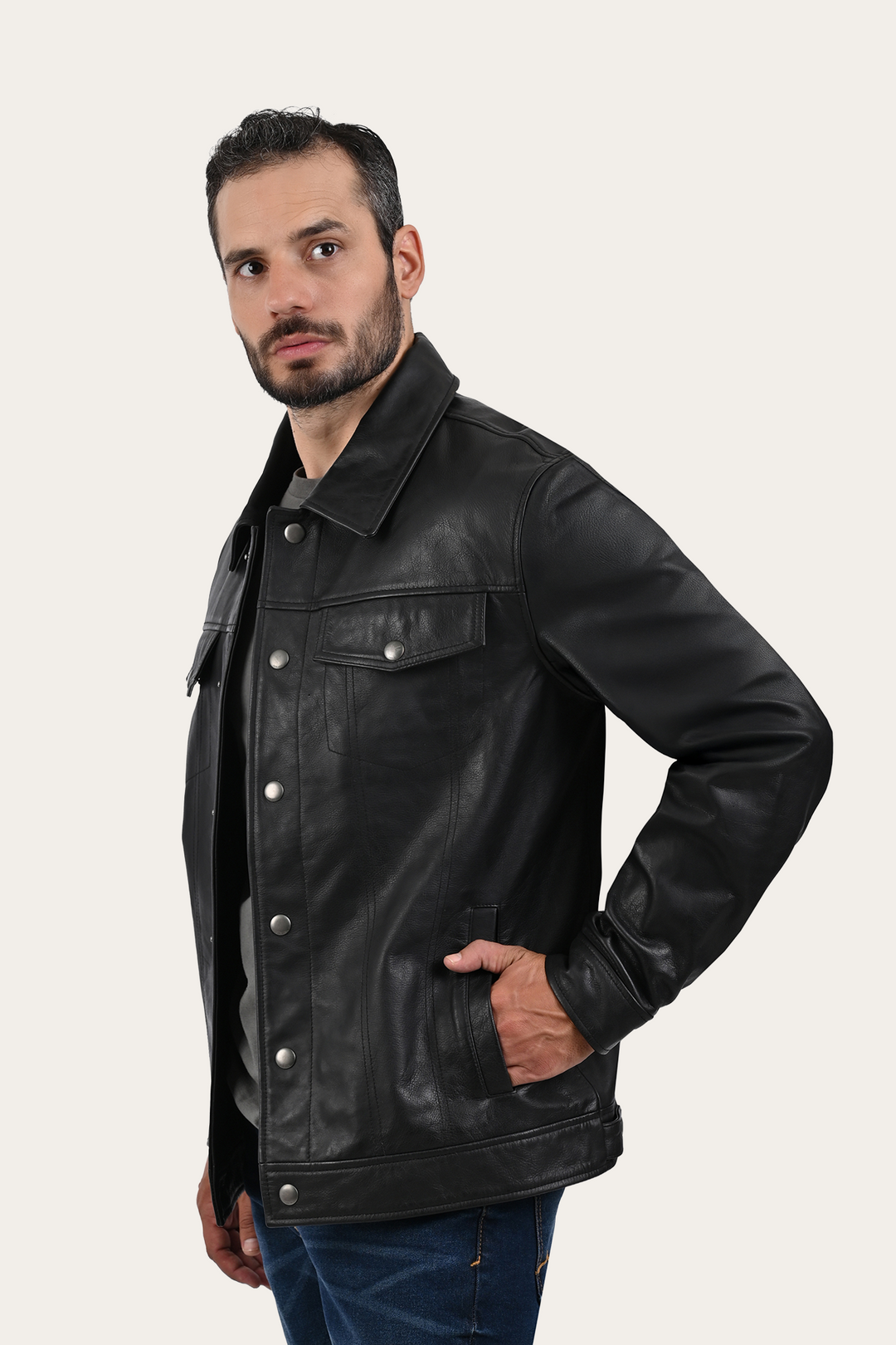 Frye Discount - Black Baxter Trucker Jacket