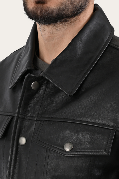 Frye Discount - Black Baxter Trucker Jacket