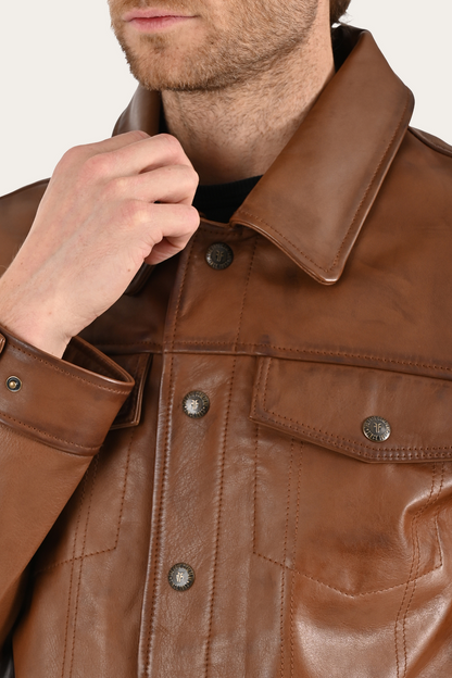 Frye Great Value - Brown Baxter Trucker Jacket