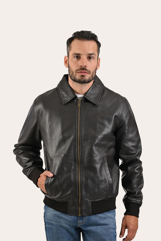 Frye Popular - Men’s Dark Brown Dusty Trucker Leather Jacket
