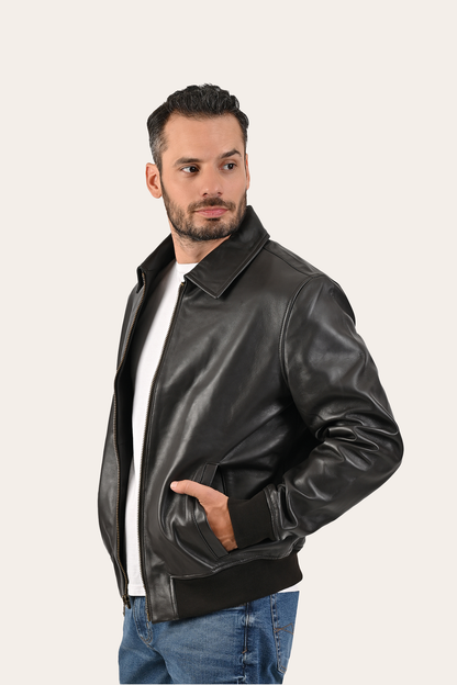 Frye Popular - Men’s Dark Brown Dusty Trucker Leather Jacket