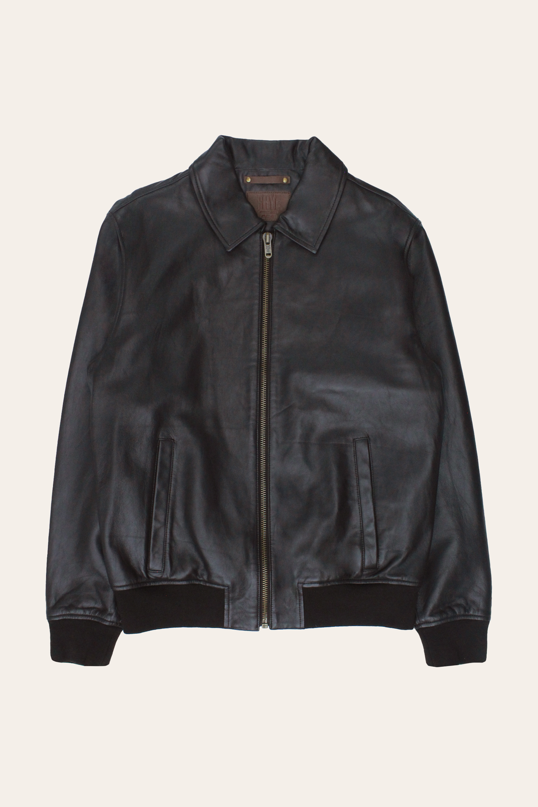 Frye Popular - Men’s Dark Brown Dusty Trucker Leather Jacket