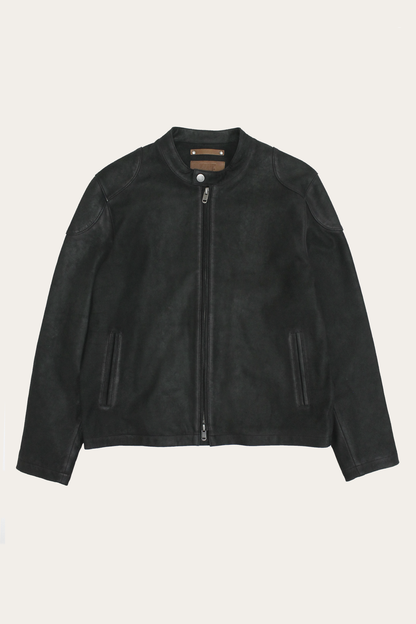 Frye Popular - Men’s Black Gannon Lamb Leather Racer Jacket