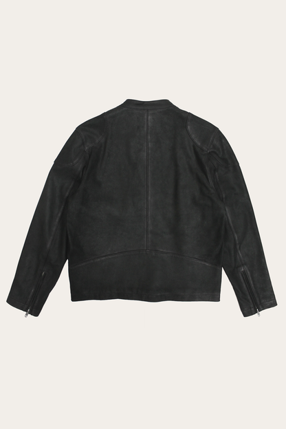 Frye Popular - Men’s Black Gannon Lamb Leather Racer Jacket