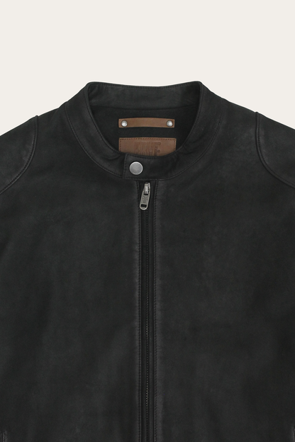 Frye Popular - Men’s Black Gannon Lamb Leather Racer Jacket