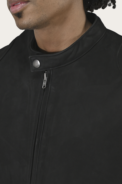 Frye Popular - Men’s Black Gannon Lamb Leather Racer Jacket
