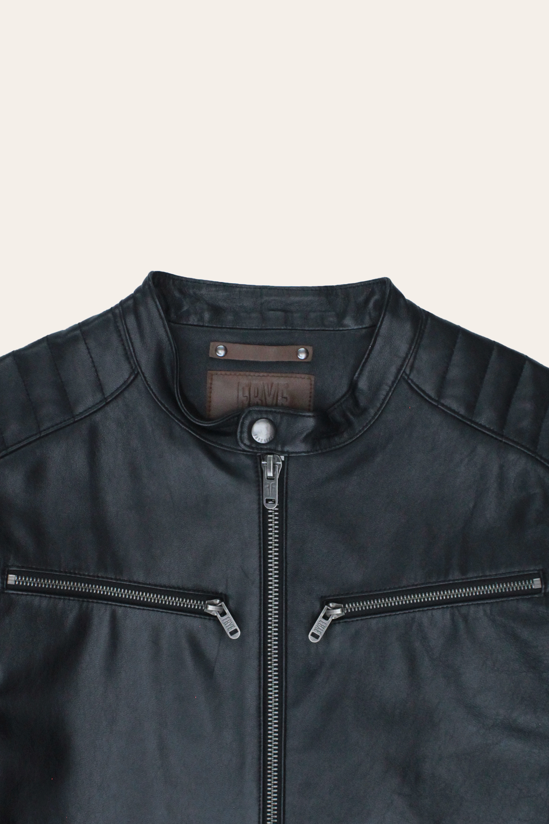 Frye Trusted - Men’s Black Pioneer Racer Leather Jacket