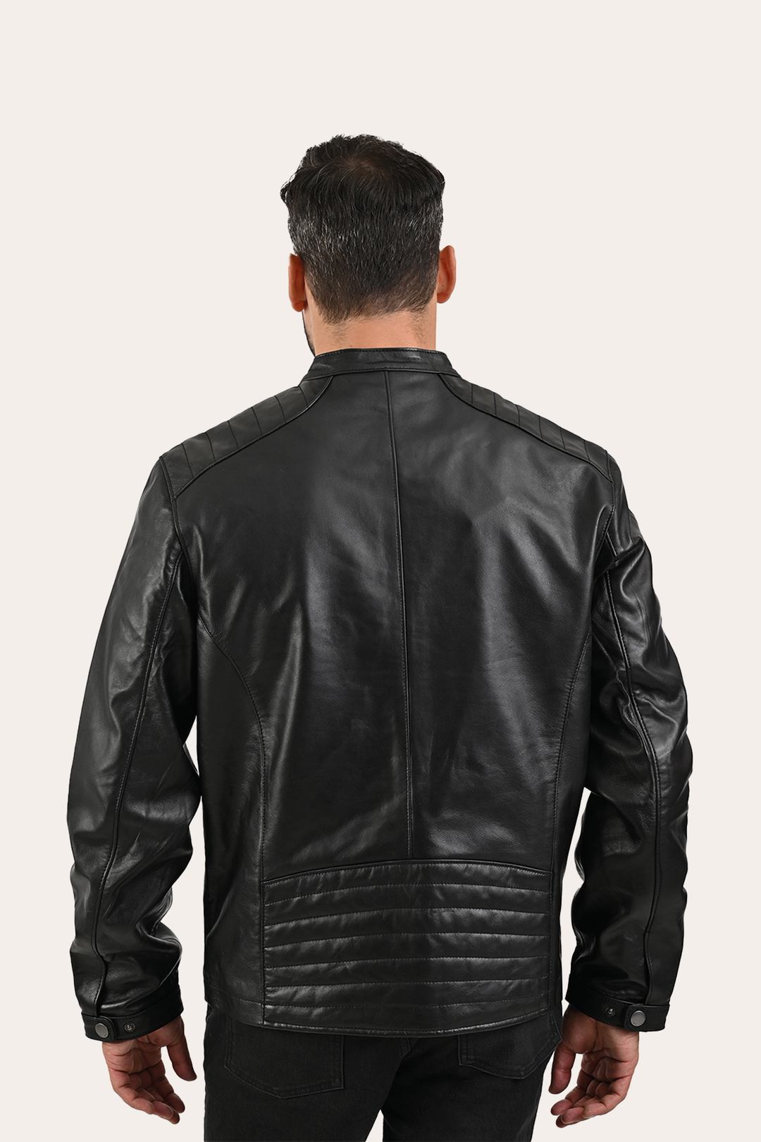 Frye Trusted - Men’s Black Pioneer Racer Leather Jacket