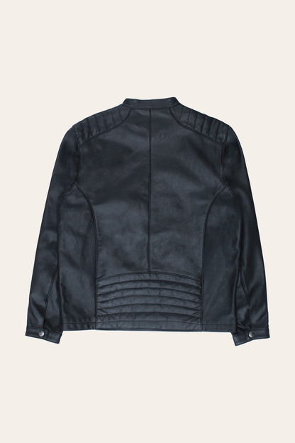 Frye Trusted - Men’s Black Pioneer Racer Leather Jacket