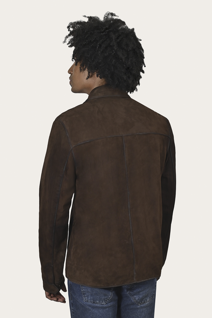 Frye Hot Sale - Men’s Dark Brown Brock Classic Suede Shacket