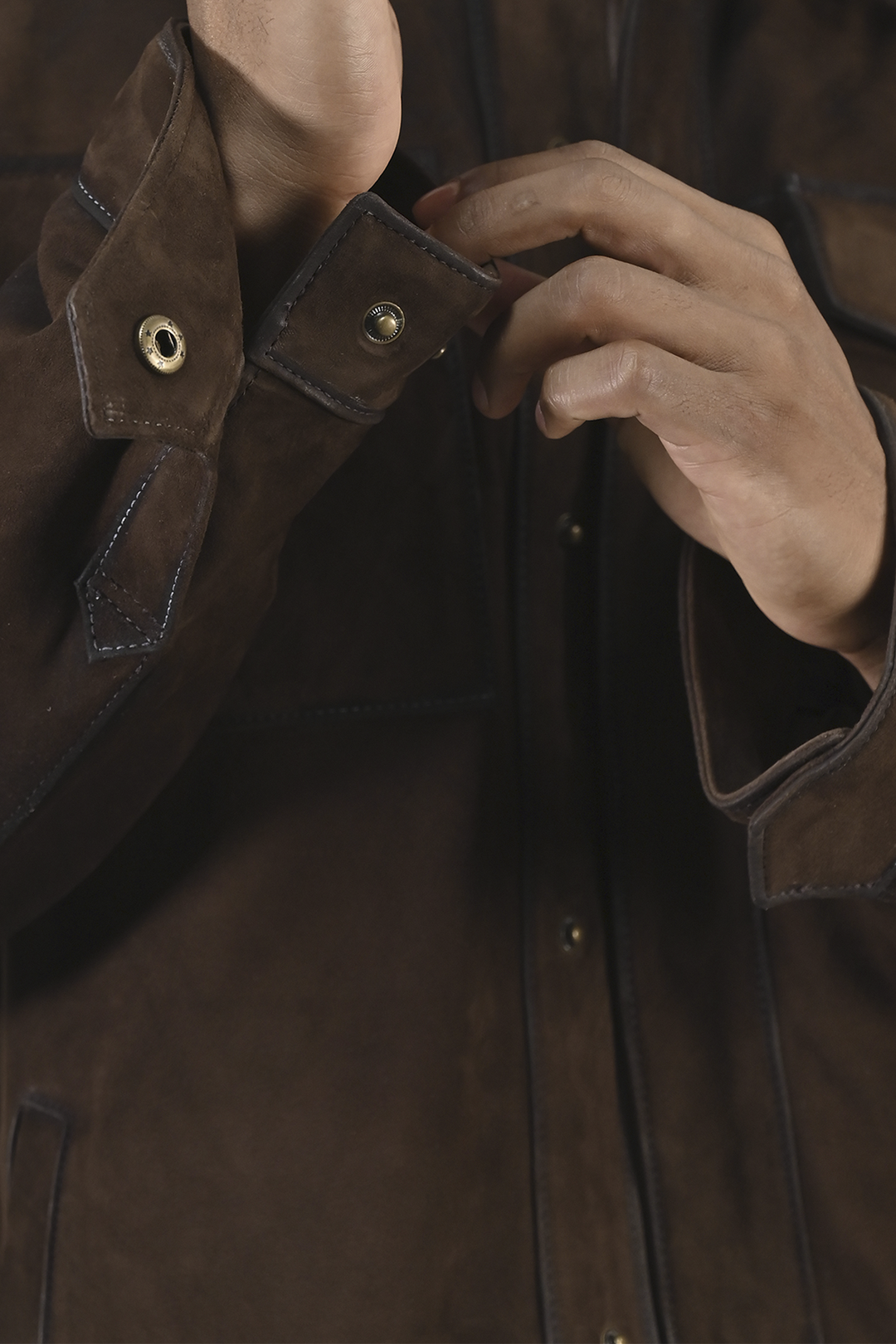 Frye Hot Sale - Men’s Dark Brown Brock Classic Suede Shacket