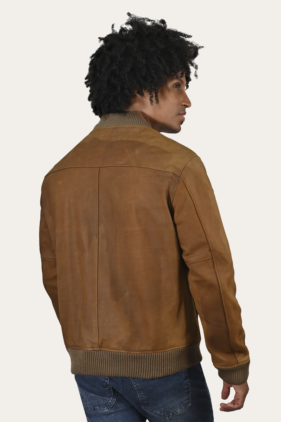 Frye Trending - Men’s Burnt Copper Clay Leather Bomber Jacket