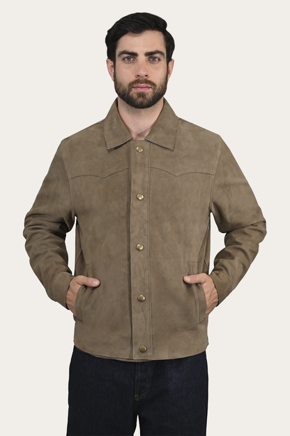 Frye Quality - Men’s Taupe Judd Suede Shacket