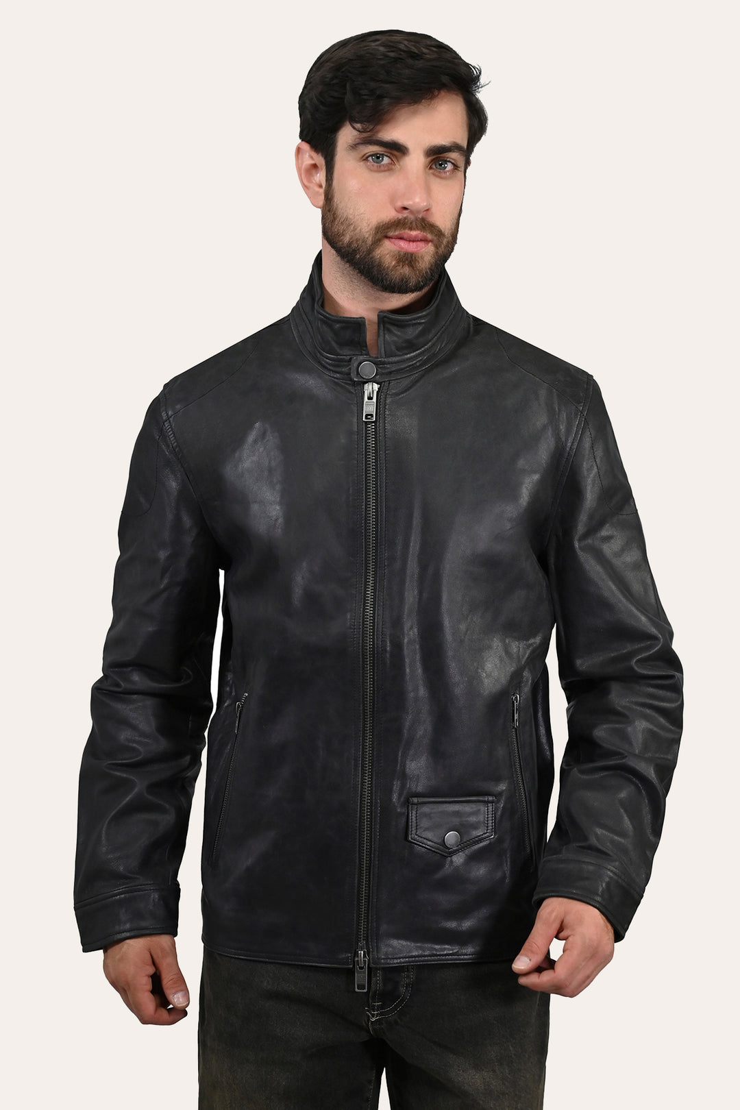 Frye Best Seller - Men’s Black Lawton Modern Nappa Biker Jacket