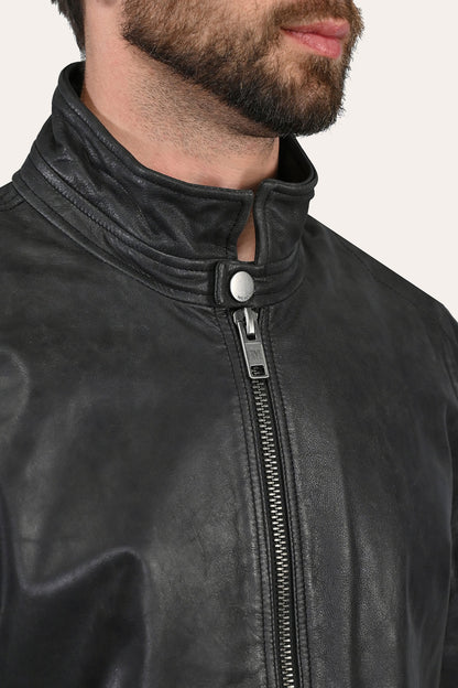 Frye Best Seller - Men’s Black Lawton Modern Nappa Biker Jacket