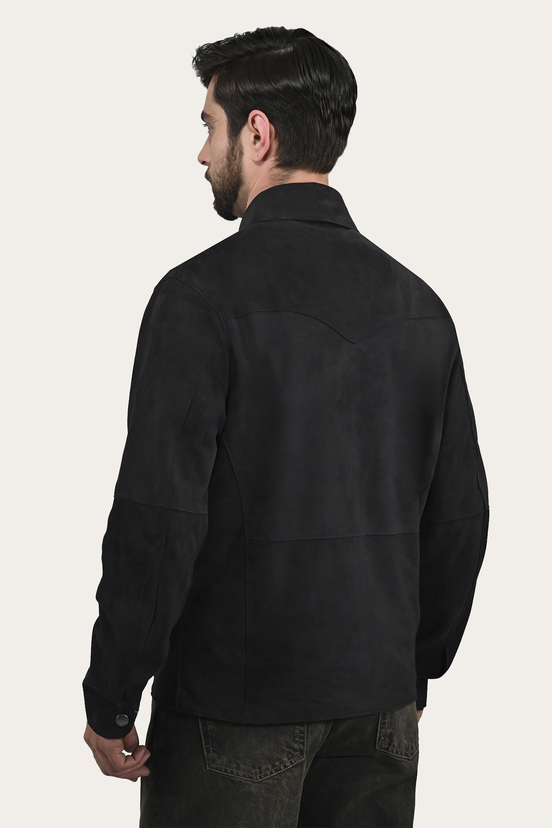 Frye Best Price - Men’s Navy Blue Judd Minimalist Suede Shacket