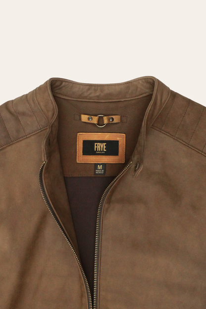 Frye Discount - Men’s Tobacco Desert Racer Leather Jacket