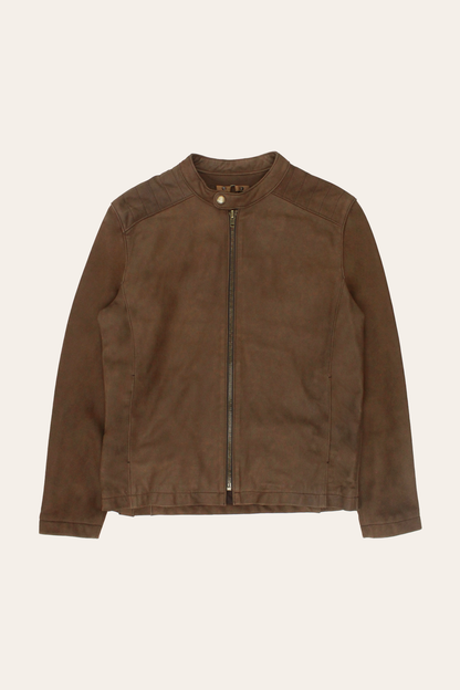 Frye Discount - Men’s Tobacco Desert Racer Leather Jacket