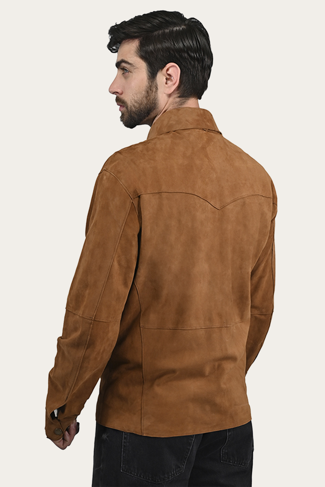 Frye Great Value - Men’s Middle Brown Judd Minimalist Suede Shacket
