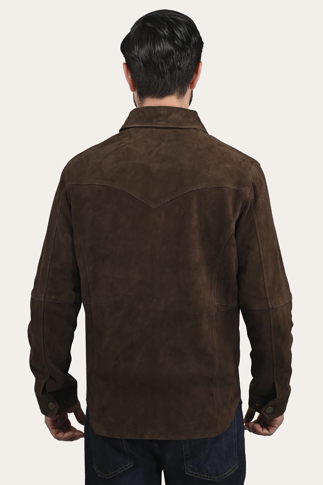 Frye Sale - Men’s Dark Brown Authentic Suede Shacket