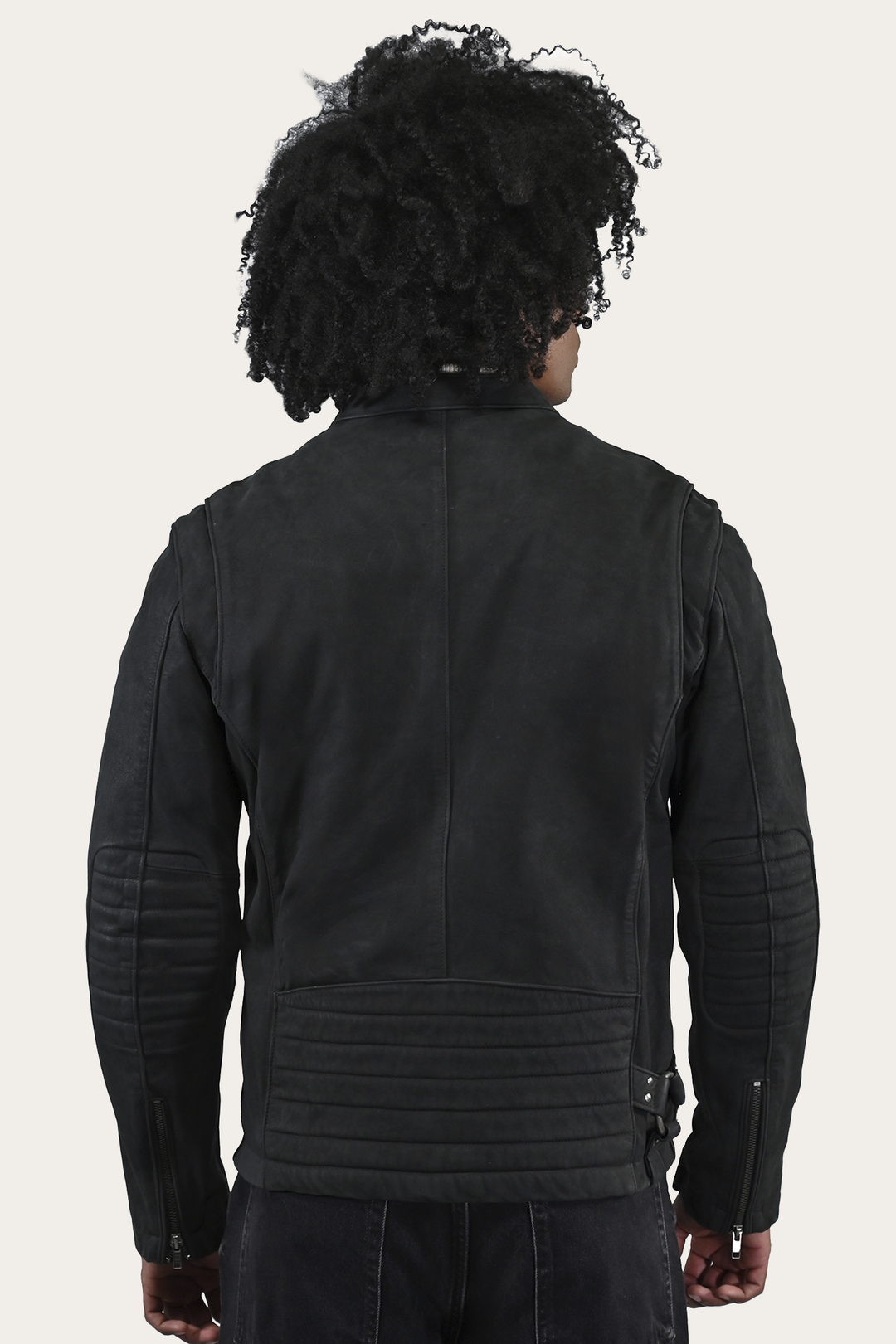 Frye Deals - Men’s Black Cattleman Vintage Cafe Racer Leather Jacket