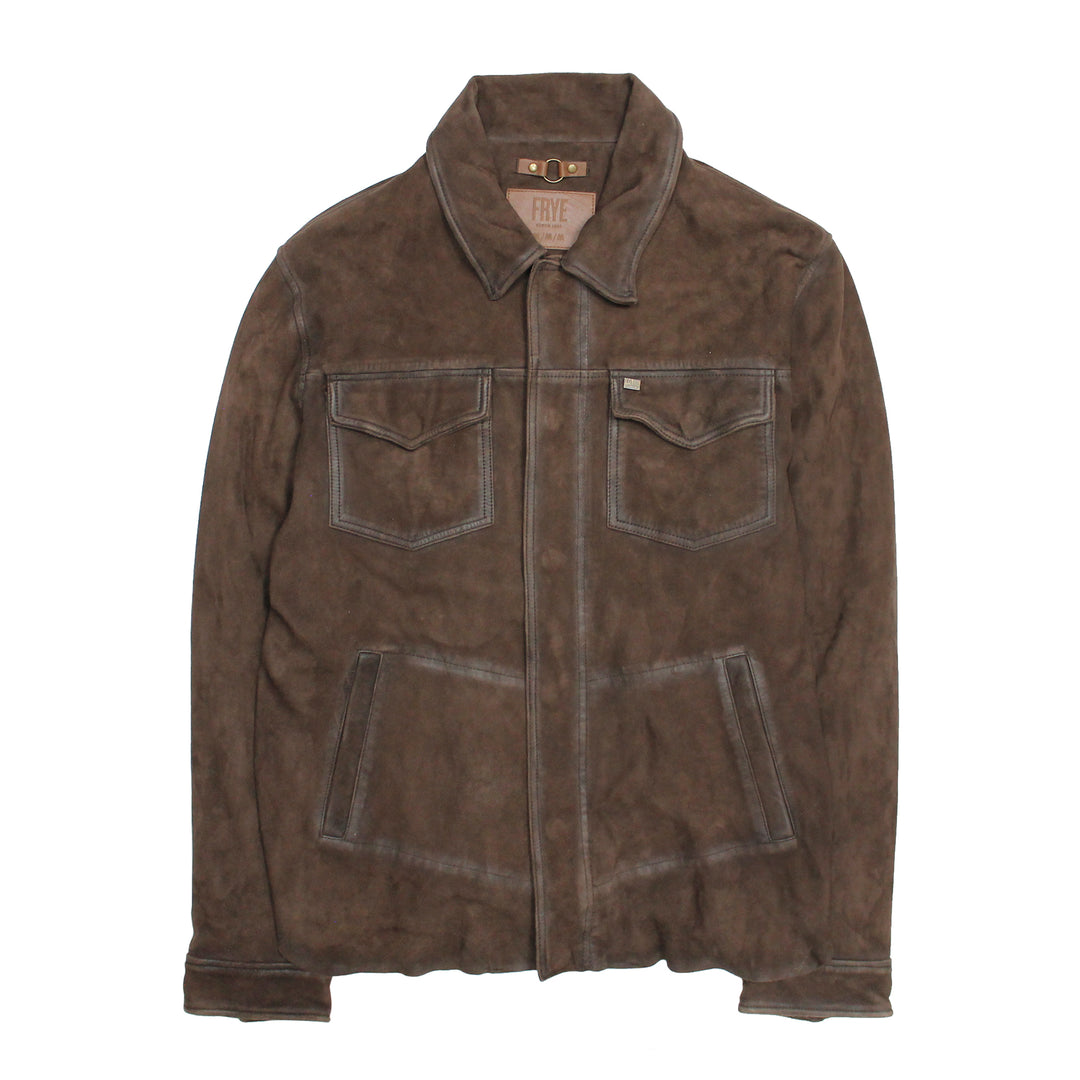 Frye Deals - Men’s Dark Brown Brody Suede Shacket