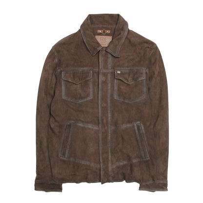 Frye Deals - Men’s Dark Brown Brody Suede Shacket