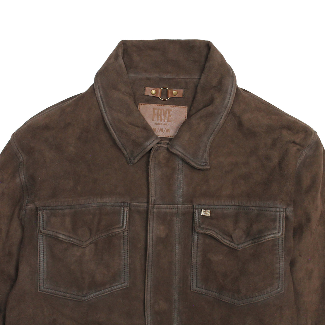 Frye Deals - Men’s Dark Brown Brody Suede Shacket