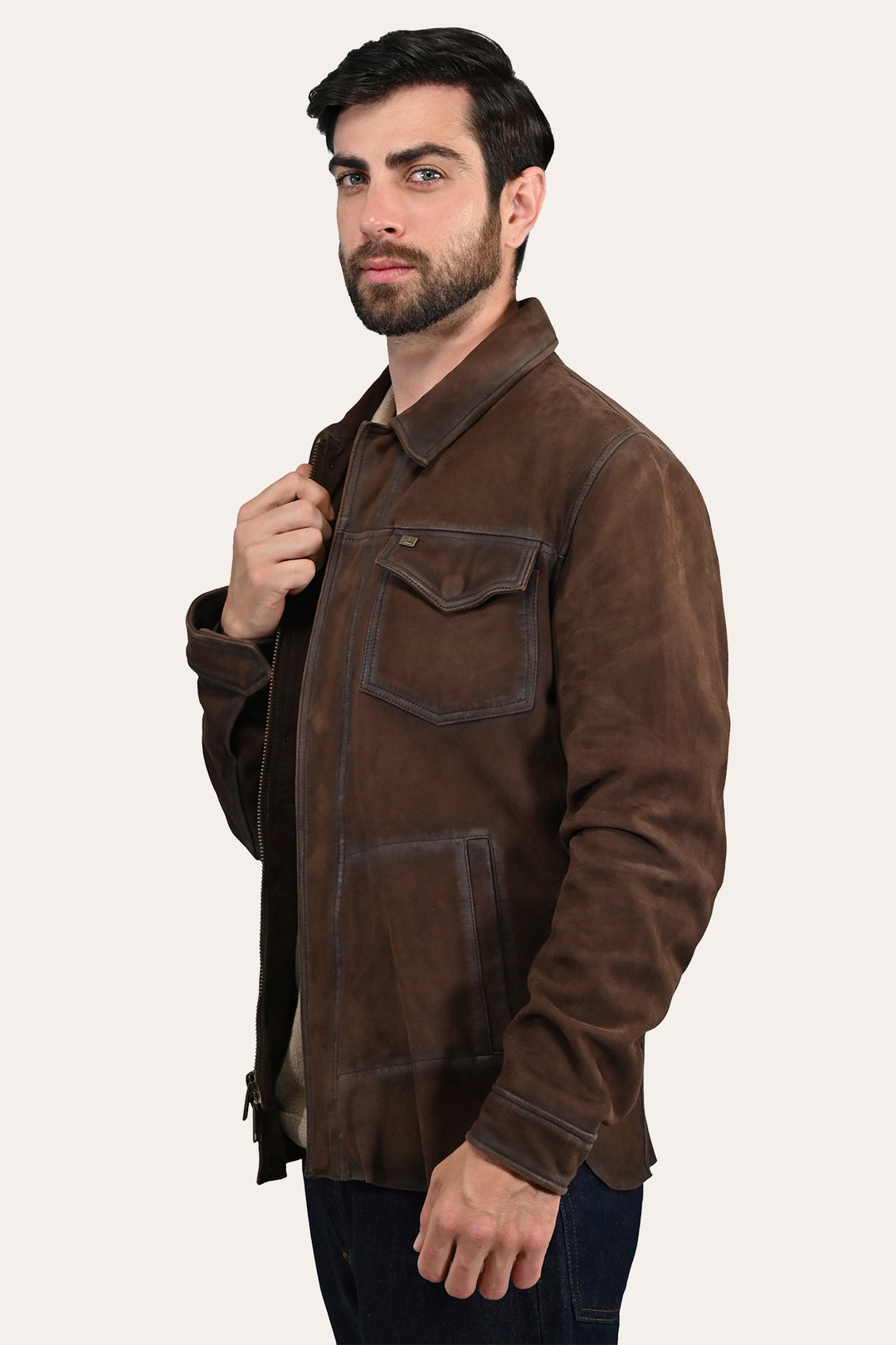 Frye Deals - Men’s Dark Brown Brody Suede Shacket