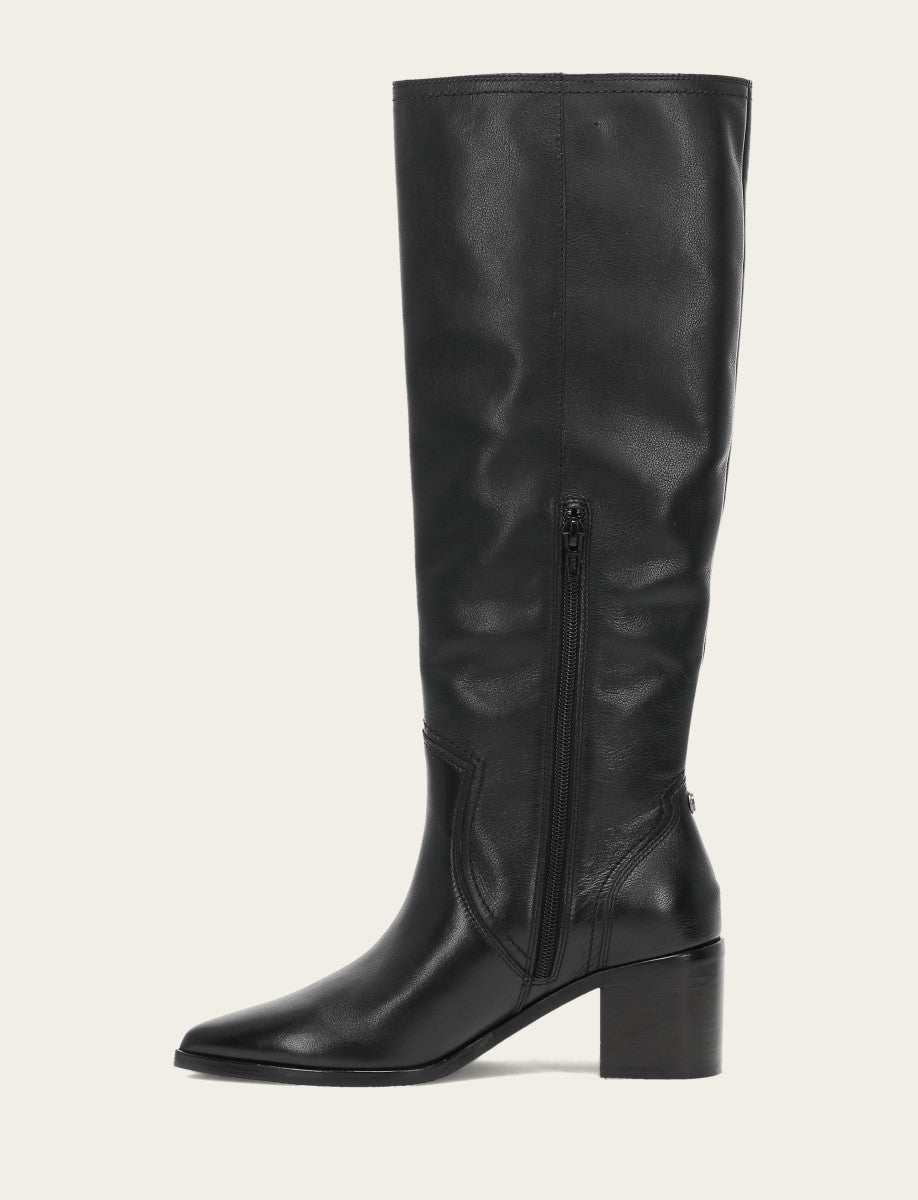 Frye Great Value - Women's Black Sadie Softy Tall Booties