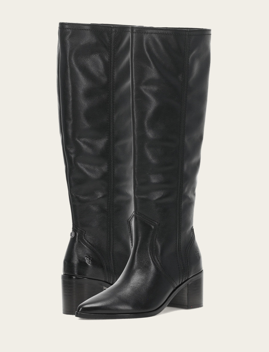 Frye Great Value - Women's Black Sadie Softy Tall Booties