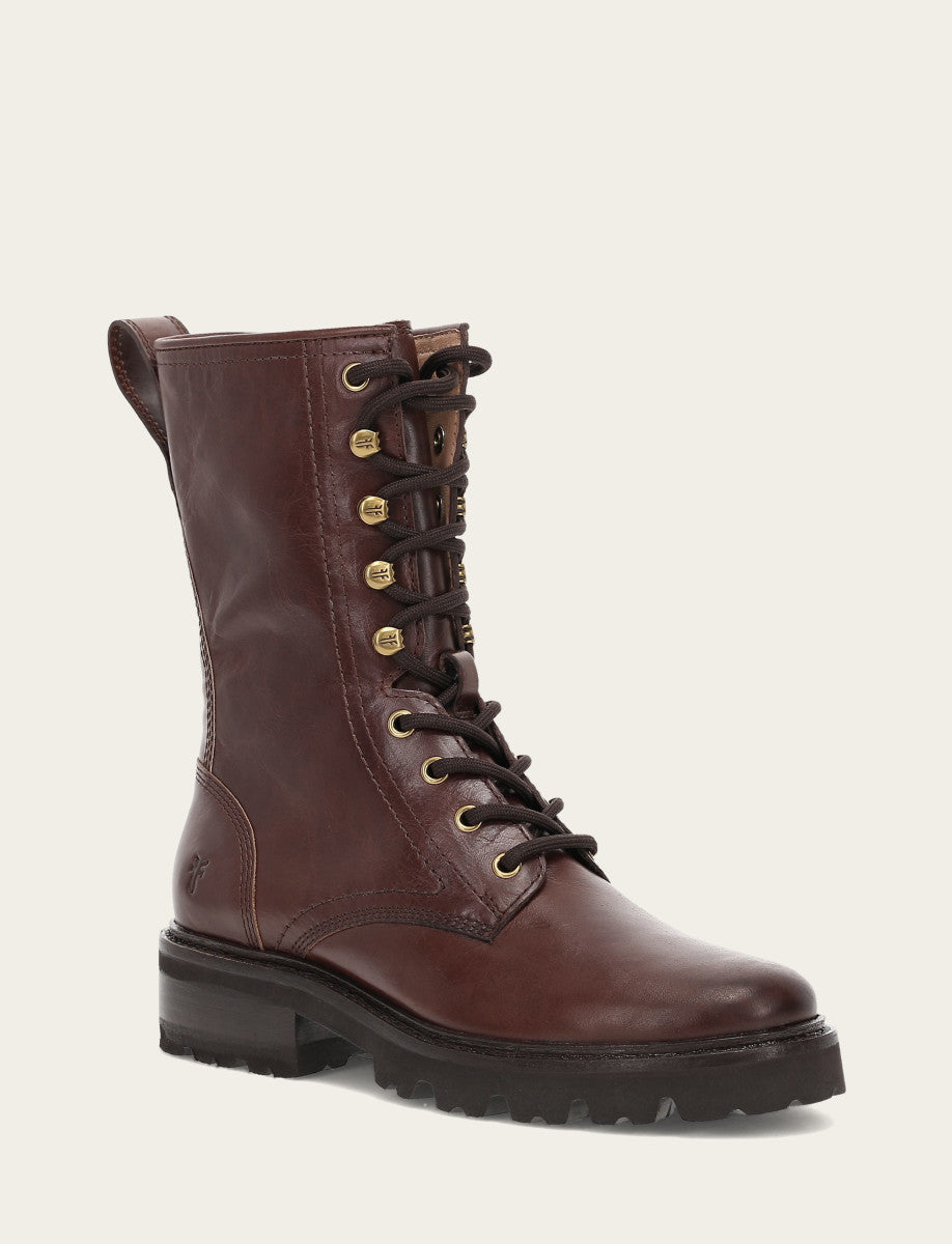 Frye Special Offer - Women's Bourbon Olivia Combat Boots