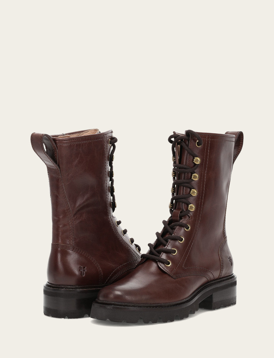 Frye Special Offer - Women's Bourbon Olivia Combat Boots