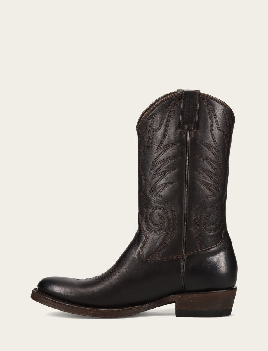 Frye Exclusive - Men's Chocolate Grady Vintage Stitch Western Boots