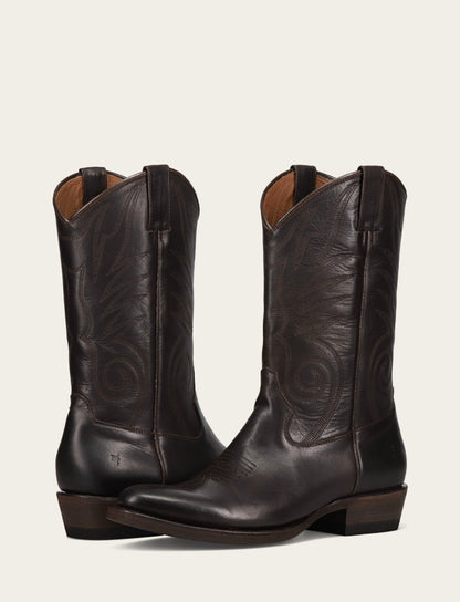 Frye Exclusive - Men's Chocolate Grady Vintage Stitch Western Boots
