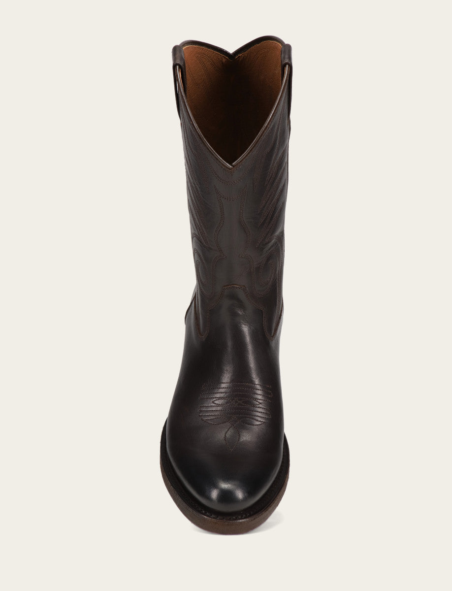 Frye Exclusive - Men's Chocolate Grady Vintage Stitch Western Boots